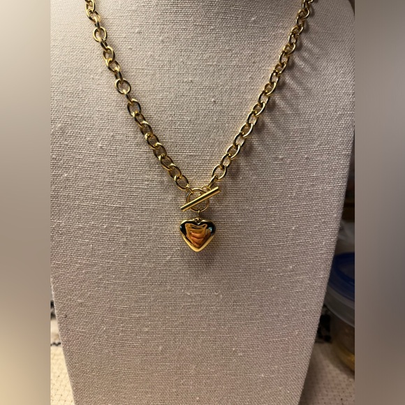 18K Gold Plated heart necklace / New item - Picture 2 of 3